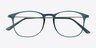 Little Bit Matte Blue PlasticEyeglass Frames from EyeBuyDirect, Closed View