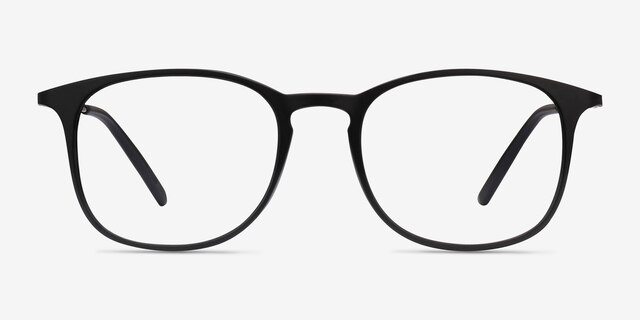 Little Bit Matte Black PlasticEyeglass Frames from EyeBuyDirect, Front View