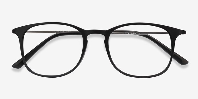 Little Bit Matte Black PlasticEyeglass Frames from EyeBuyDirect, Closed View