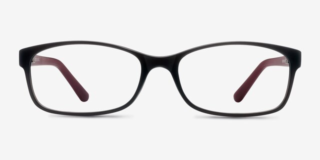 Beads Matte Gray PlasticEyeglass Frames from EyeBuyDirect, Front View