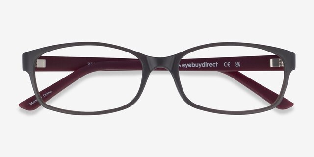 Beads Matte Gray PlasticEyeglass Frames from EyeBuyDirect, Closed View