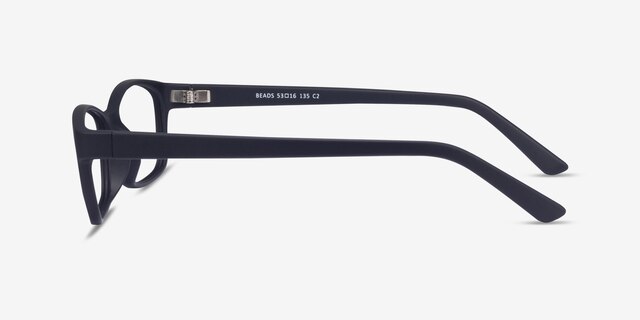 Beads Matte Navy PlasticEyeglass Frames from EyeBuyDirect, Side View