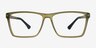Equation Matte Olive PlasticEyeglass Frames from EyeBuyDirect, Front View