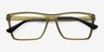 Equation Matte Olive PlasticEyeglass Frames from EyeBuyDirect, Closed View