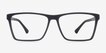 Equation Matte Black PlasticEyeglass Frames from EyeBuyDirect, Front View