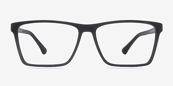 Equation Matte Black Plastic Eyeglass Frames