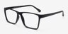 Equation Matte Black PlasticEyeglass Frames from EyeBuyDirect, Angle View