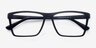 Equation Matte Black PlasticEyeglass Frames from EyeBuyDirect, Closed View