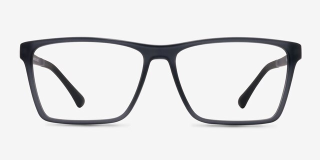 Equation Matte Gray PlasticEyeglass Frames from EyeBuyDirect, Front View