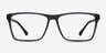 Equation Matte Gray PlasticEyeglass Frames from EyeBuyDirect, Front View