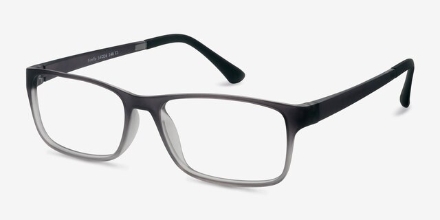 Firefly Matte Gray PlasticEyeglass Frames from EyeBuyDirect, Angle View