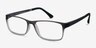 Firefly Matte Gray PlasticEyeglass Frames from EyeBuyDirect, Angle View