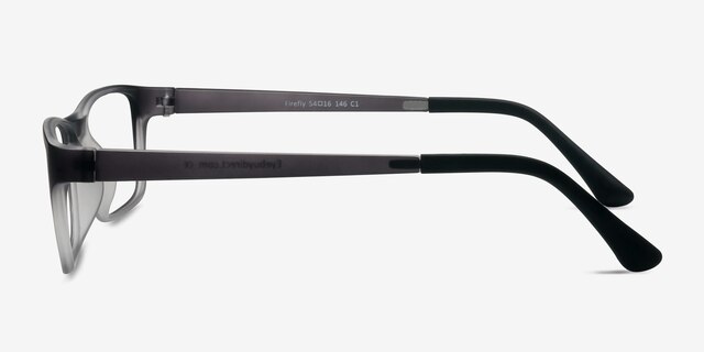Firefly Matte Gray PlasticEyeglass Frames from EyeBuyDirect, Side View