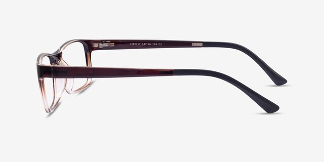 Firefly Brown PlasticEyeglass Frames from EyeBuyDirect, Side View