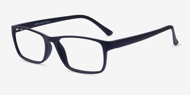 Firefly Matte Navy PlasticEyeglass Frames from EyeBuyDirect, Angle View