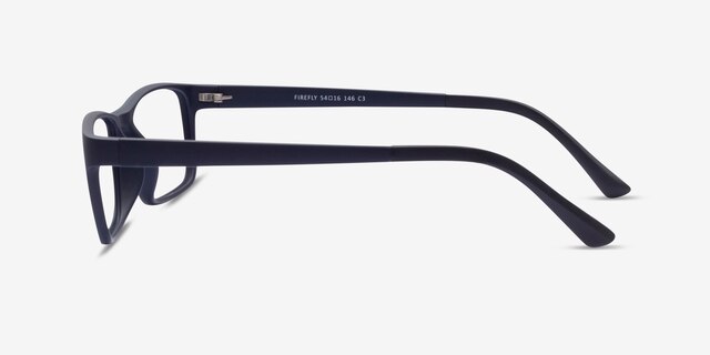 Firefly Matte Navy PlasticEyeglass Frames from EyeBuyDirect, Side View