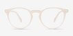 Peninsula Matte White PlasticEyeglass Frames from EyeBuyDirect, Front View