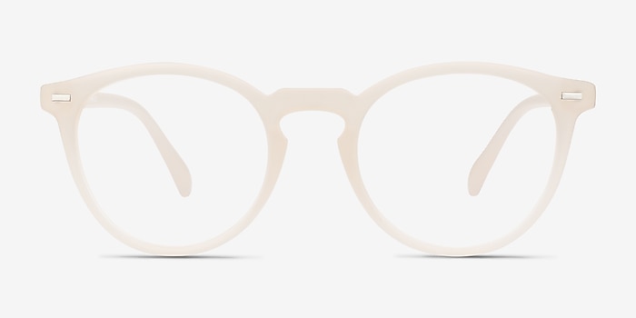 Peninsula Matte White Plastic Eyeglass Frames from EyeBuyDirect