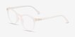 Peninsula Matte White PlasticEyeglass Frames from EyeBuyDirect, Angle View