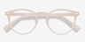 Peninsula Matte White PlastiqueMontures de lunettes de vue d'EyeBuyDirect, Vue Rapprochée