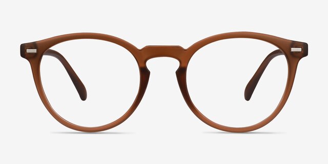Peninsula Matte Redwood PlasticEyeglass Frames from EyeBuyDirect, Front View
