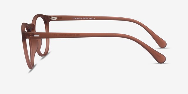 Peninsula Matte Redwood PlasticEyeglass Frames from EyeBuyDirect, Side View