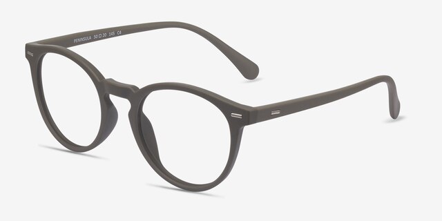 Peninsula Vert Mat PlastiqueMontures de lunettes de vue d'EyeBuyDirect, Vue d'Angle