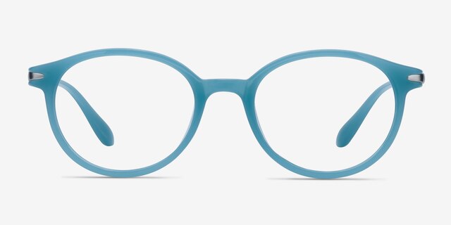 Indigo Blue PlasticEyeglass Frames from EyeBuyDirect, Front View
