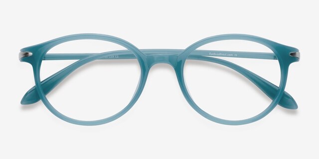 Indigo Blue PlasticEyeglass Frames from EyeBuyDirect, Closed View