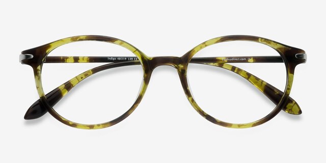 Indigo Tortoise PlasticEyeglass Frames from EyeBuyDirect, Closed View