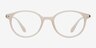 Indigo Clear White PlasticEyeglass Frames from EyeBuyDirect, Front View