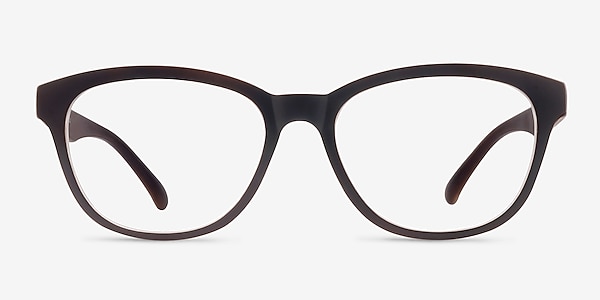Caroline Matte Brown Plastic Eyeglass Frames