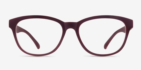 Caroline Dark Red Plastique Montures de lunettes de vue