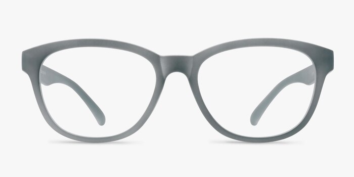 Caroline Matte Gray Plastic Eyeglass Frames from EyeBuyDirect