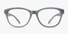 Caroline Matte Gray PlasticEyeglass Frames from EyeBuyDirect, Front View