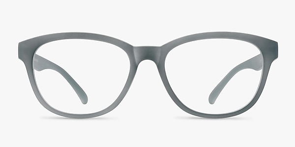 Caroline Matte Gray Plastic Eyeglass Frames