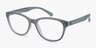 Caroline Matte Gray PlasticEyeglass Frames from EyeBuyDirect, Angle View