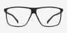 Deluxe Matte Black PlasticEyeglass Frames from EyeBuyDirect, Front View