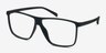 Deluxe Matte Black PlasticEyeglass Frames from EyeBuyDirect, Angle View