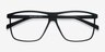 Deluxe Matte Black PlasticEyeglass Frames from EyeBuyDirect, Closed View
