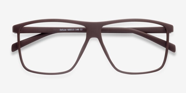 Deluxe Coffee PlasticEyeglass Frames from EyeBuyDirect, Closed View