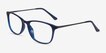 Oliver Navy PlasticEyeglass Frames from EyeBuyDirect, Angle View