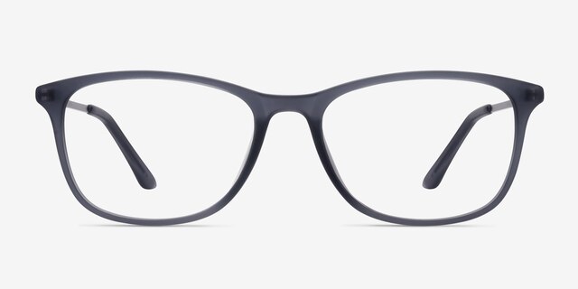 Oliver Matte Gray PlasticEyeglass Frames from EyeBuyDirect, Front View