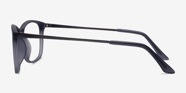Oliver Matte Gray PlasticEyeglass Frames from EyeBuyDirect, Side View