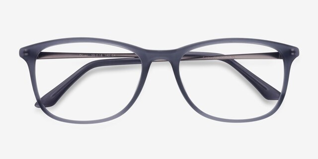 Oliver Matte Gray PlasticEyeglass Frames from EyeBuyDirect, Closed View
