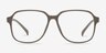 Chuckie Matte Gray PlasticEyeglass Frames from EyeBuyDirect, Front View