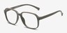 Chuckie Matte Gray PlasticEyeglass Frames from EyeBuyDirect, Angle View