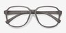Chuckie Matte Gray PlasticEyeglass Frames from EyeBuyDirect, Closed View