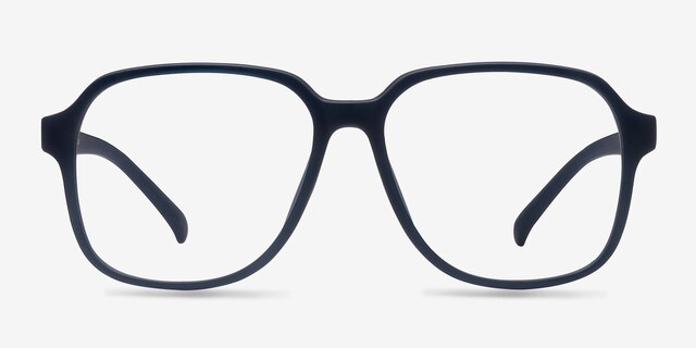 Chuckie Matte Navy PlasticEyeglass Frames from EyeBuyDirect, Front View