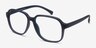 Chuckie Matte Navy PlasticEyeglass Frames from EyeBuyDirect, Angle View